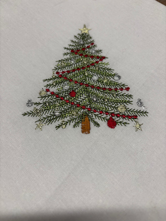 Serviett med broderi